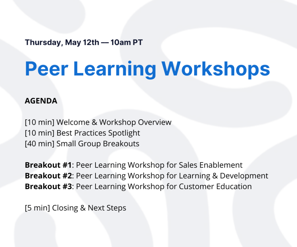 WorkRamp is hosting peer learning workshops