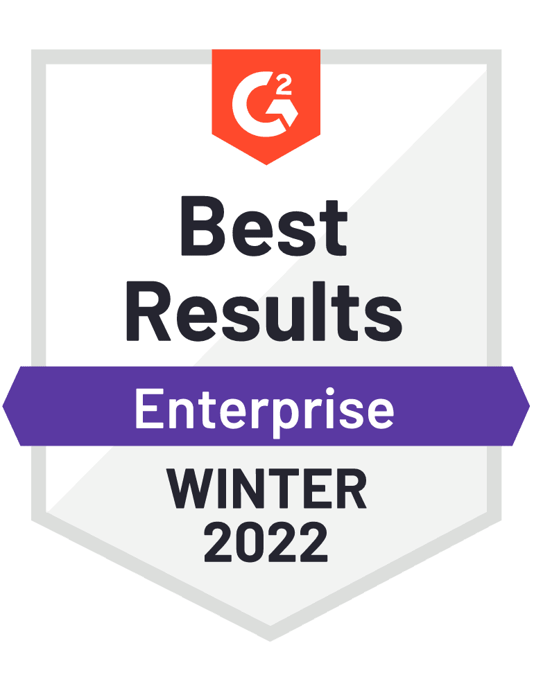 G2 Crowd Winner Best Results - Enterprise Banner