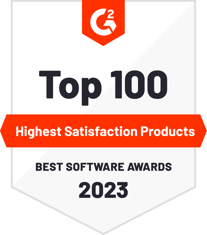 G2's Top 100 Highest Satisfaction Products 2023
