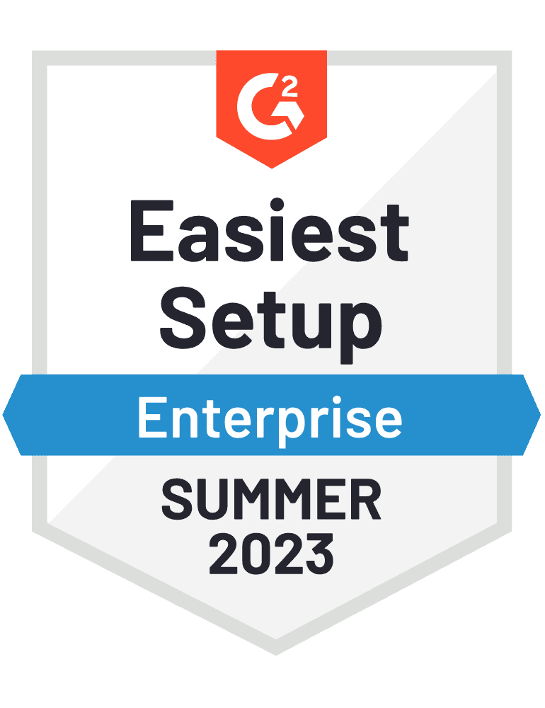 WorkRamp Rated Easiest Setup for Enterprise by G2