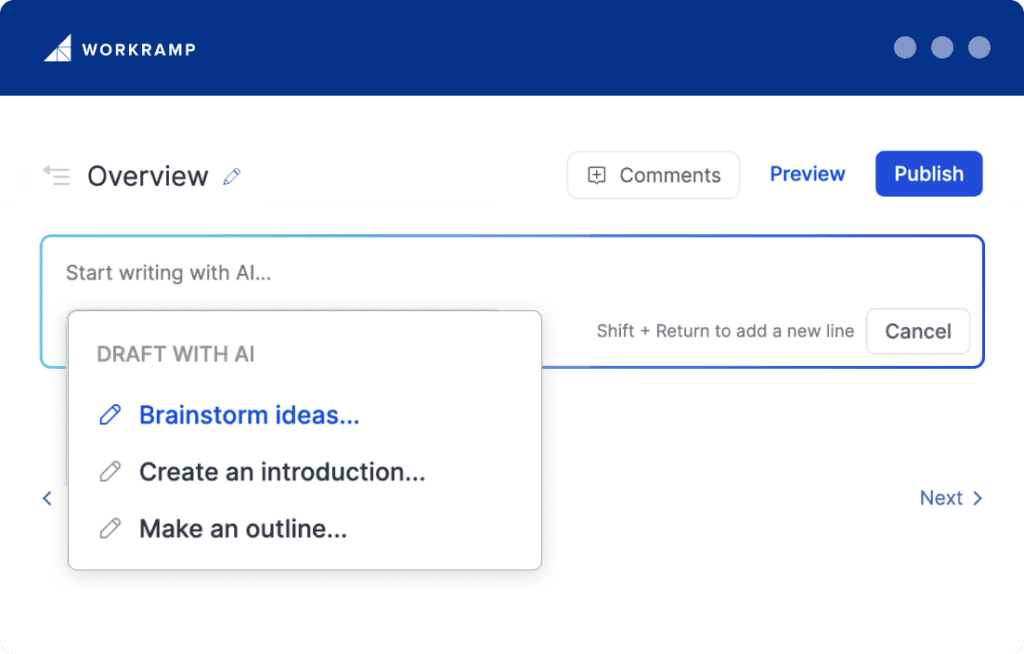 WorkRamp AI assist